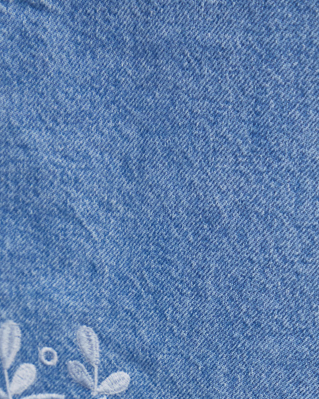 Ganni Top Broderie Anglaise Denim Ljusblå 40