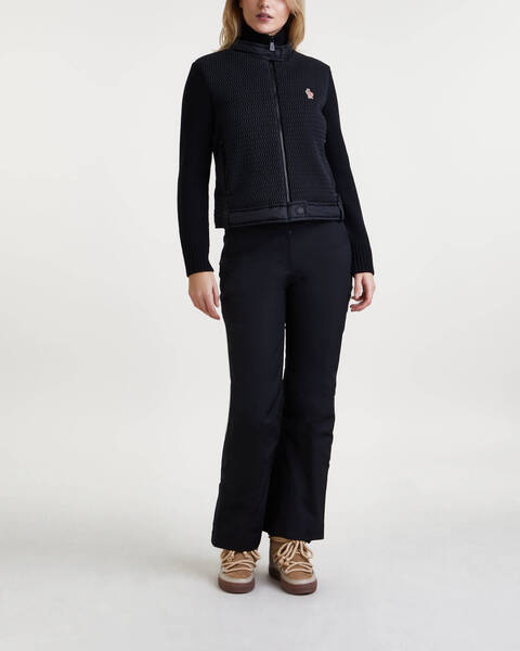 Kofta Tricot Wool Zip-Up Svart 2