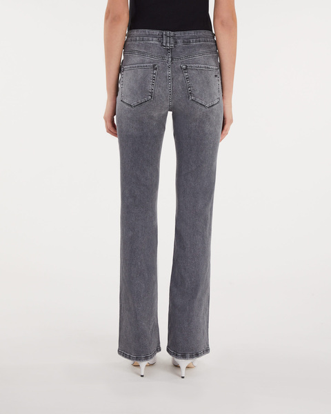Tara Jeans Flare Wash Organic Panter Grey Grå 2