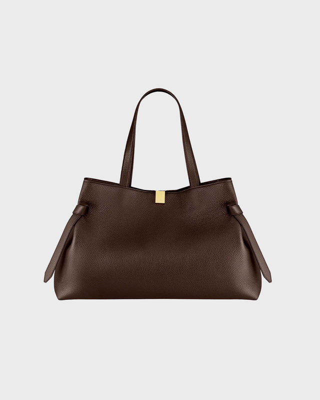 YUZEFI Gyoza Tote Pebble Bag  Espresso ONESIZE