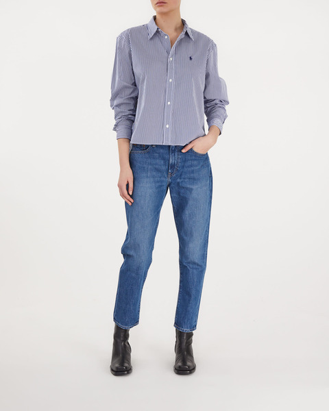 Long Sleeve Shirt  Vit/blå 2