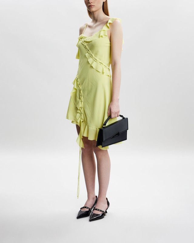 Acne Studios Dress Ruffle Mini Gul 34