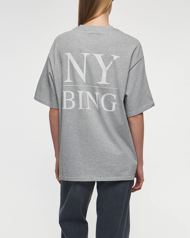ANINE BING T-Shirt Myers Serif NY Grey melange L
