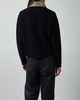 RÓHE Cardigan Leather Cheetah Collar Black 38