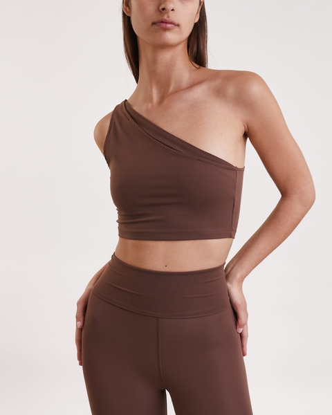 Top One shoulder Brun 1