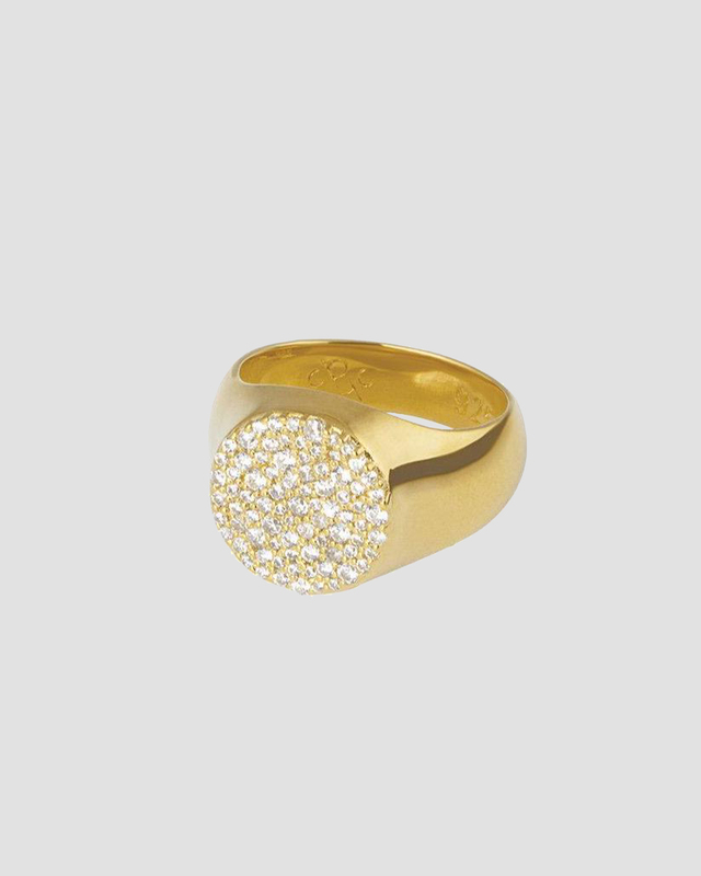 CBYC Ring Stones Signet Guld/vit 53