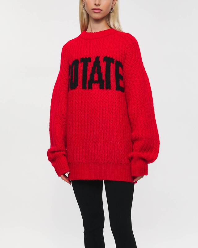 ROTATE Birger Christensen Tröja Knitted Logo Röd 36