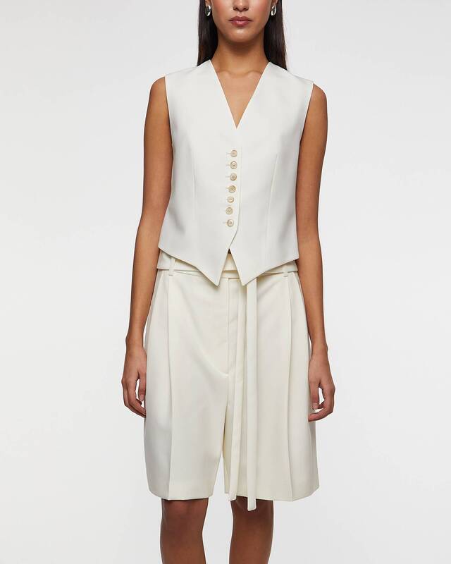 RÓHE Vest Shaped Waistcoat Offwhite 38