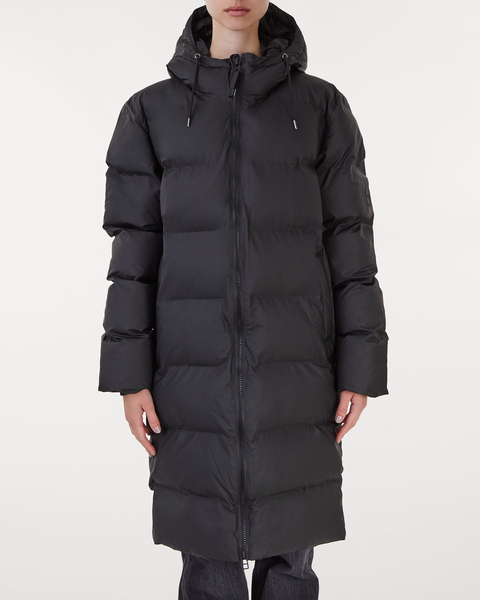 Long Puffer Jacket Svart 1