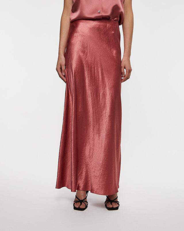 Vince Skirt Satin Maxi Wood L