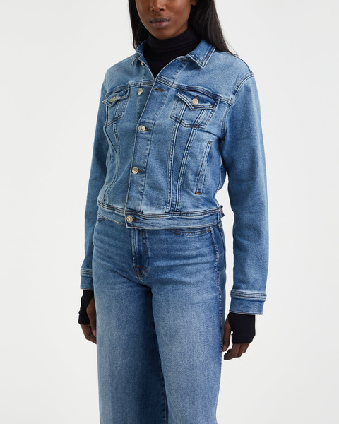 Jacket Classic Trucker Luxe Vintage Mid blue  2