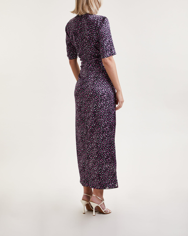 Ganni Klänning Silk Stretch Satin Maxi Svart 34