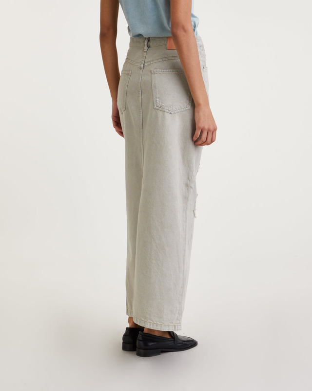 Acne Studios Kjol Denim Distressed Grå/beige 36