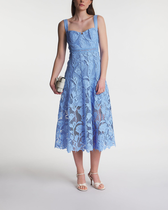 Self-Portrait Dress Lace Midi  Blue UK 12 (EUR 40)