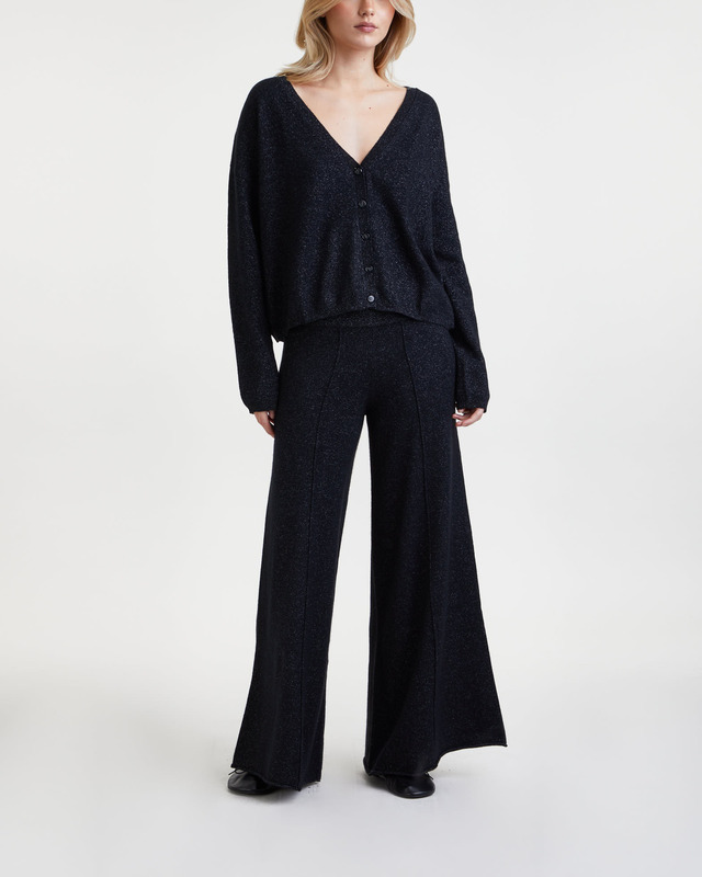 LISA YANG Cardigan Abby Sparkle Cashmere Svart 2 (M-L)