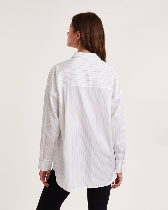 Wakakuu Icons Skjorta Julia Stripe Vit/svart XS