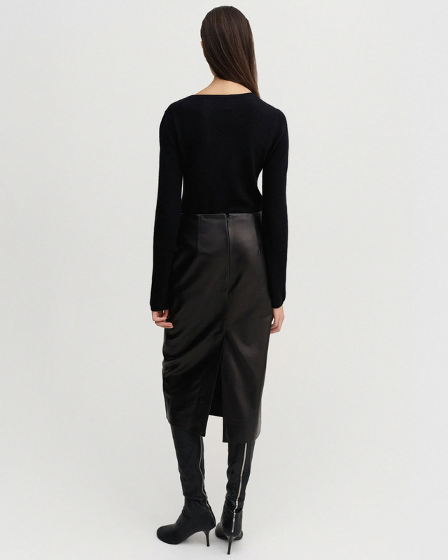 Almada Nederdel Birdy Leather Black M