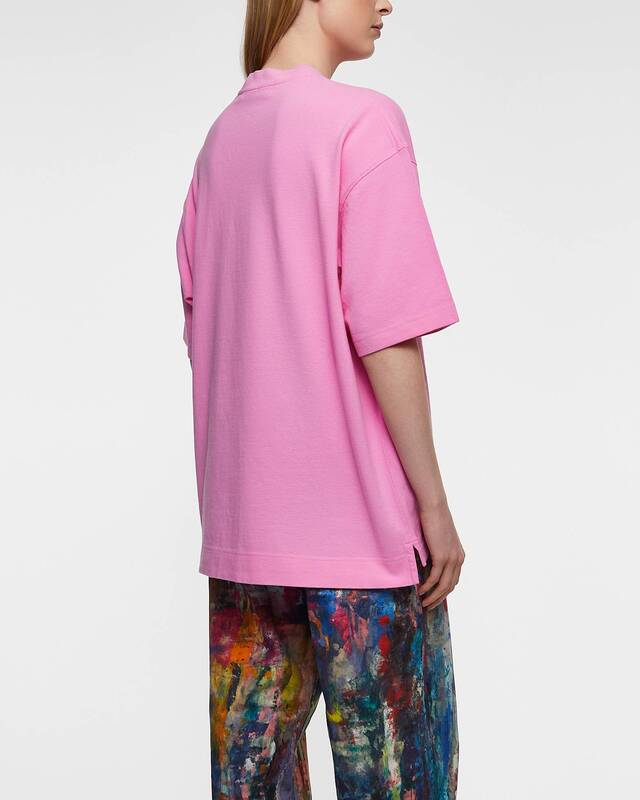 Acne Studios T-Shirt Logo Relaxed Fit  Rosa XXS