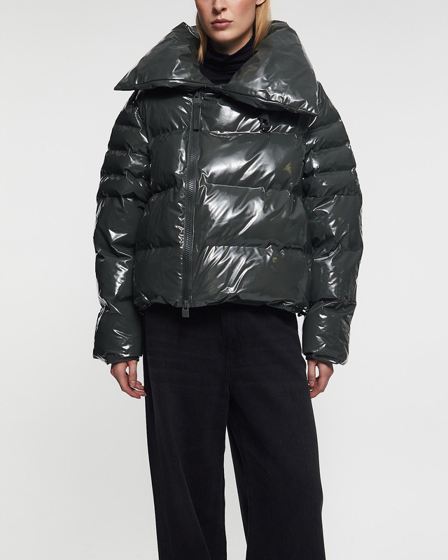 Rains Jacket Alta Vision Short Puffer Mörkgrön M