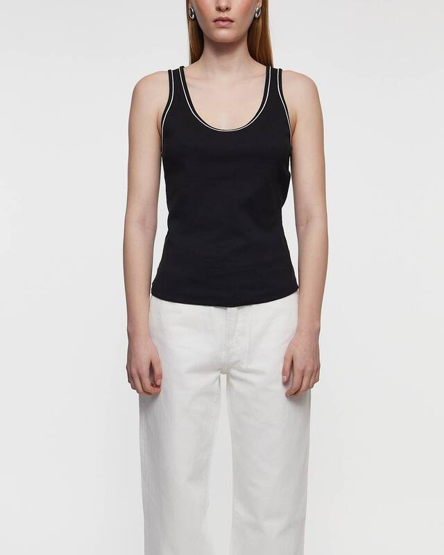 Theory Topp Scoop Neck Tank Svart S