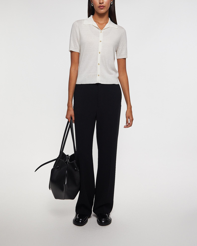 Vince Tröja Collared Button-Front  Offwhite L
