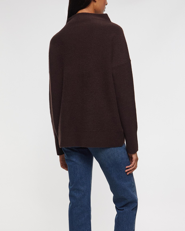 Vince Sweater Boiled Funnel Pullover Cashmere Beige XS