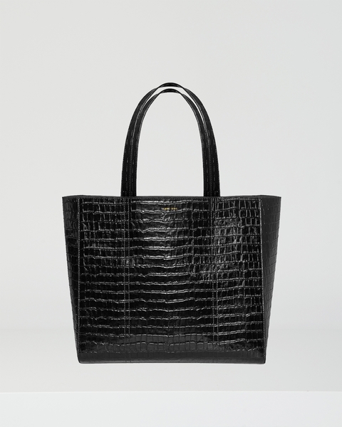 Leather Bag Croco Black 1
