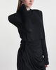 Magda Butrym Dress Long Sleeve Mini  Black FR 38 (EUR 36)