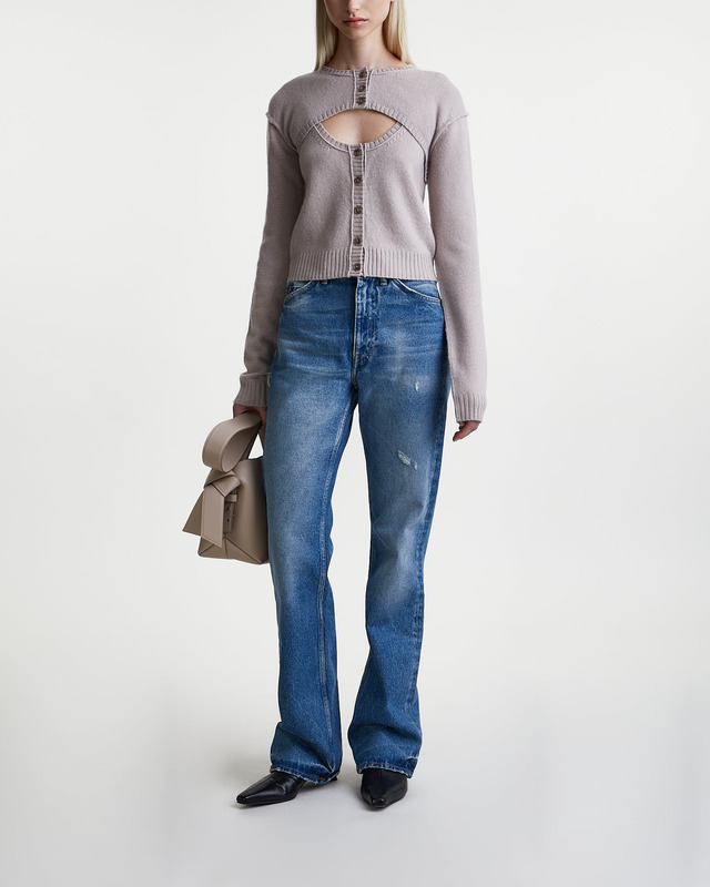 Acne Studios Sweater Knit Tank Cardigan Sand L