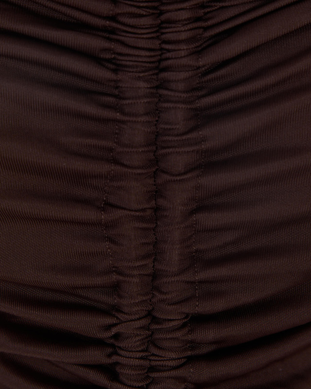 Proenza Schouler Klänning Viscose Jersey Cinched Cut Out Dress Mörkbrun US 12 (EUR 44)