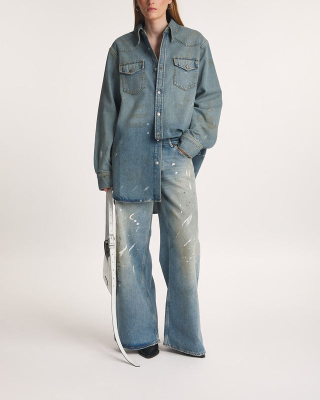 Acne Studios Skjorta Denim Relaxed Fit Ljusblå L