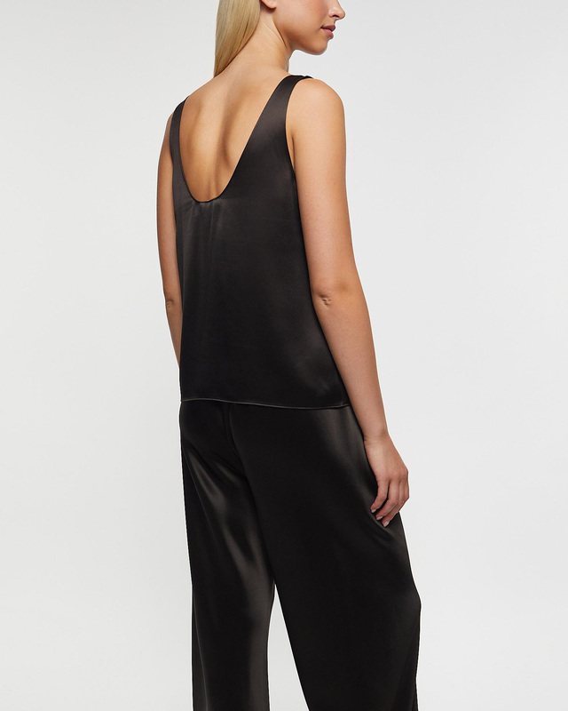 Almada Label  Topp Romy Satin Chocolate XS