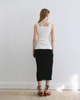 LEONÍ Top Nour Ribbed Silk-georgette Ivory 36