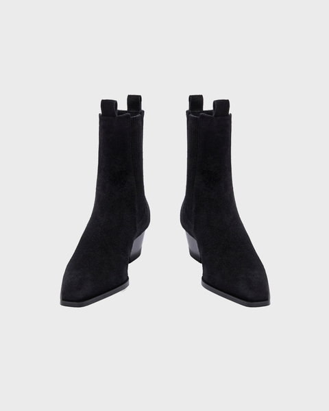 Ankelstøvler Agata Cow Suede Leather Black 2
