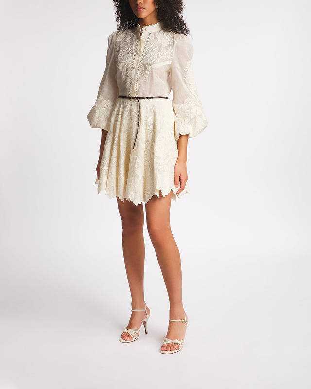 Zimmermann Dress Ottie Embroidered Mini Creme 1 (S-M)