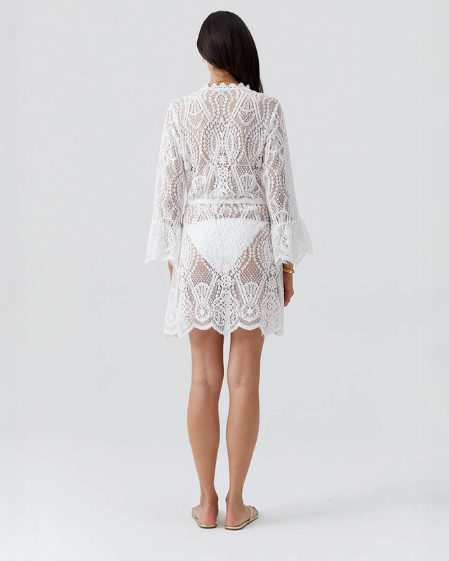 Melissa Odabash Kaftan Naia White XS