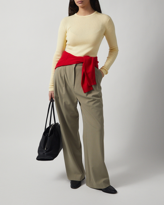 LISA YANG T-Shirt Long Sleeve Vivian Cashmere Ljusgul 1 (S-M)