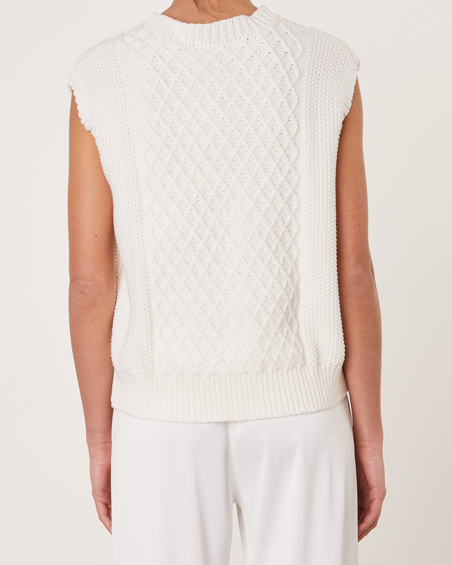 Wakakuu Icons Vest Knitted White L