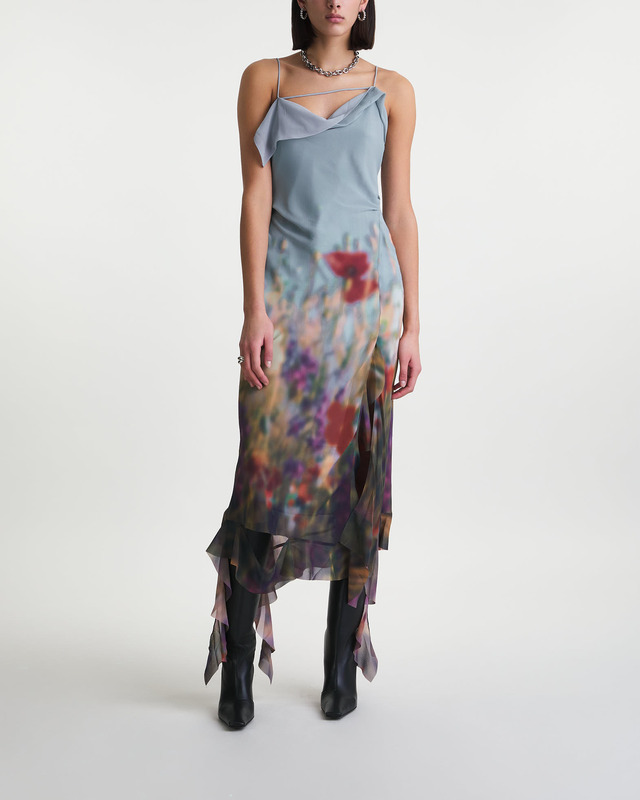 Acne Studios Dress Ruffle Strap Dusty blue 36