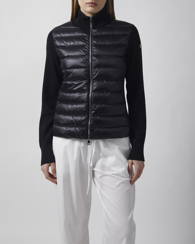 Moncler Cardigan Padded Wool High Neck Zip XL