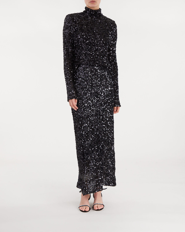 Wakakuu Icons Skirt Chloe Long Sequin  Black L