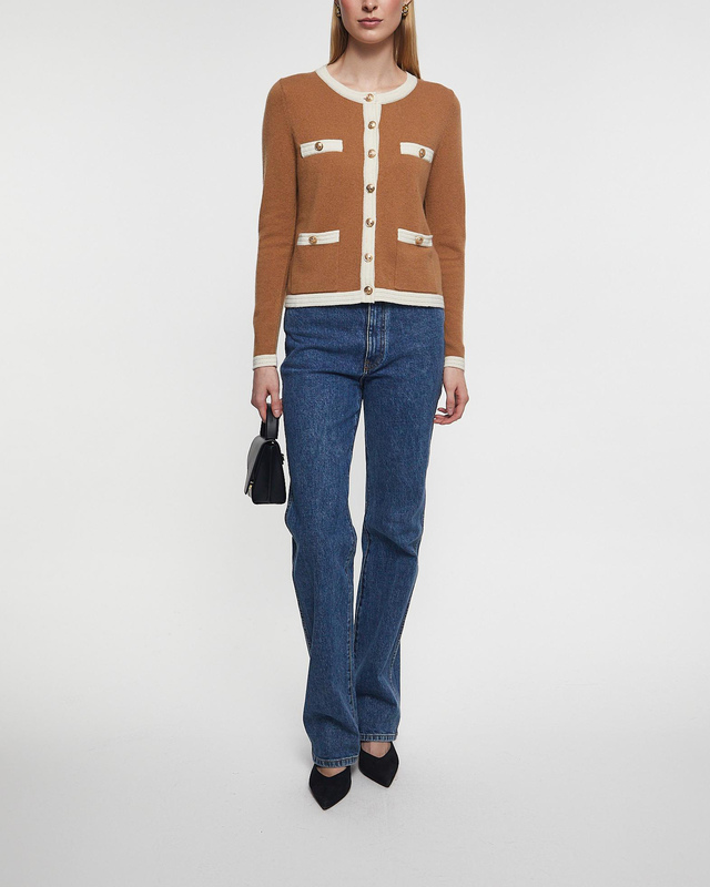 Andiata Kofta Charlott camel/vit M