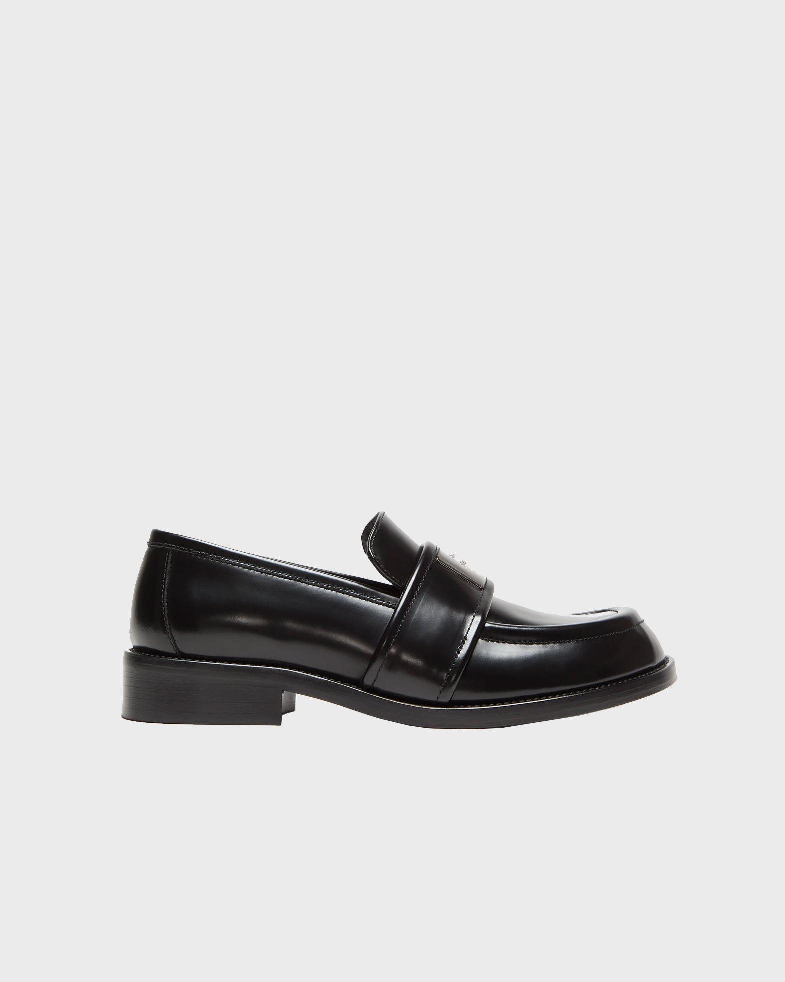 Acne Studios Women's Black Loafers Logo Leather Eur 38