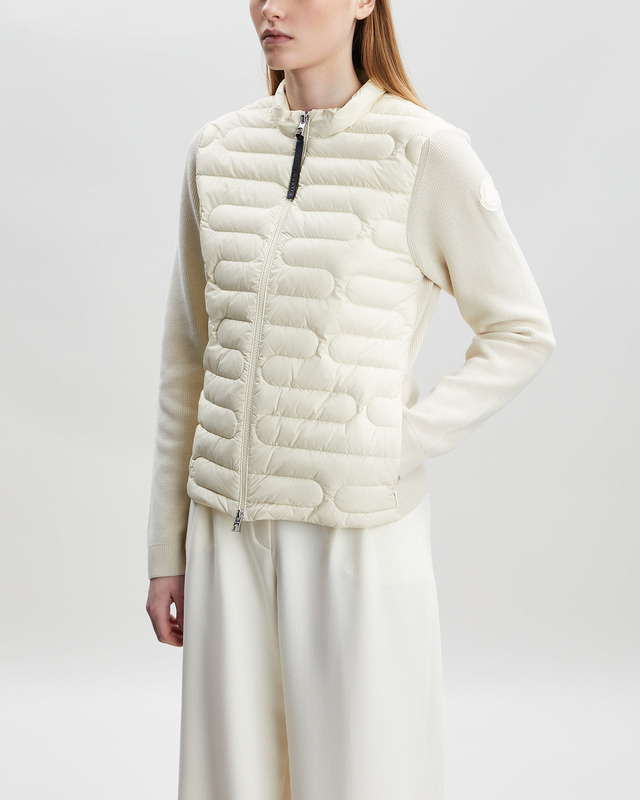 Moncler Cardigan Padded Cotton Zip-Up Light yellow M