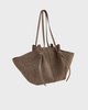 YUZEFI Large Mochi Suede Bag  Taupe ONESIZE