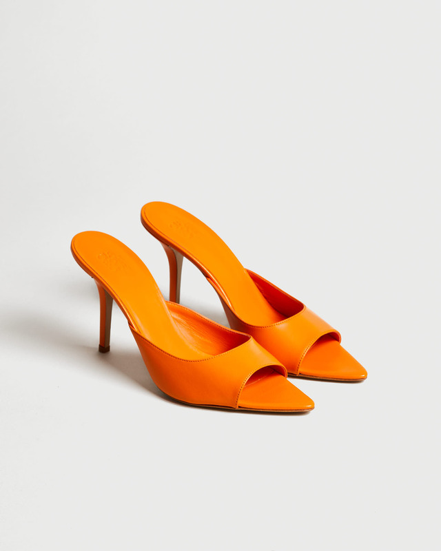 Gia Borghini Mules Pointed Toe Mule Orange EUR 36