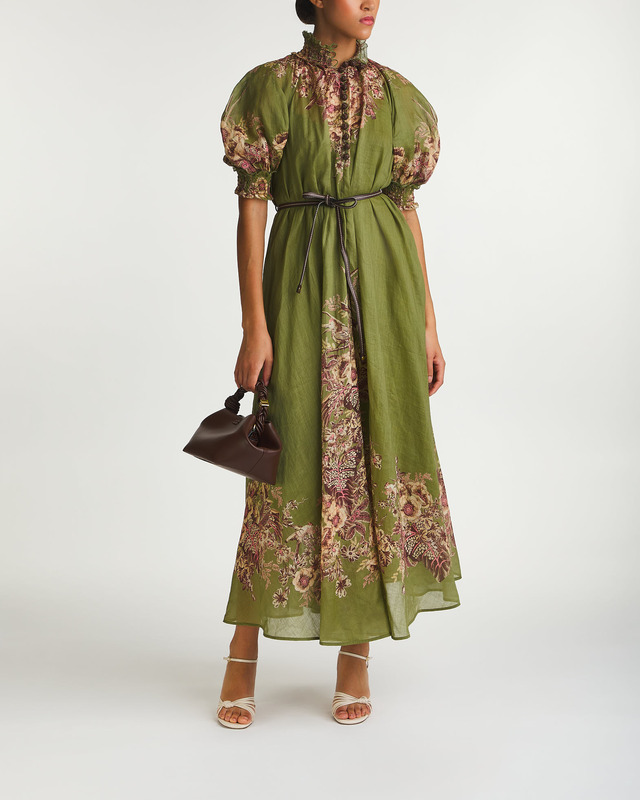 Zimmermann Klänning Ottie Swing Maxi Khaki 2 (M-L)
