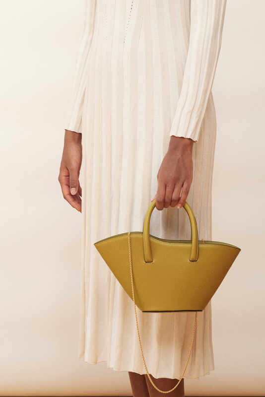 Little Liffner CHAINED OPEN TULIP TOTE MICRO Olivgrön ONESIZE