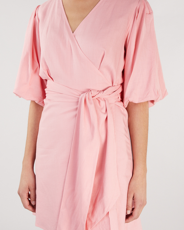 Wakakuu Icons Dress Linen Pink XL