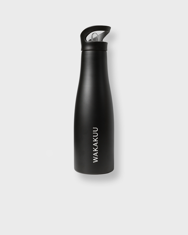 Wakakuu Water Bottle Wakakuu Metall 600 ml Svart ONESIZE